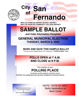 vote by mail - City of San Fernando