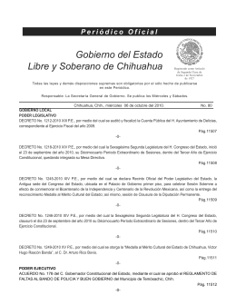 Periódico Oficial Gobierno del Estado Libre y Soberano de Chihuahua
