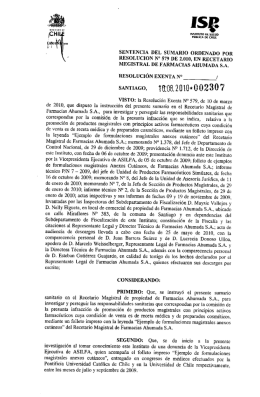 rsg - Instituto de Salud Pública de Chile