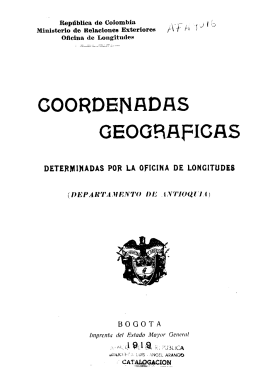 Coordenadas geográficas determinadas por la Oficina de