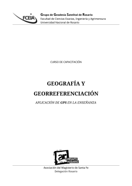 GEOGRAFÍA Y GEORREFERENCIACIÓN