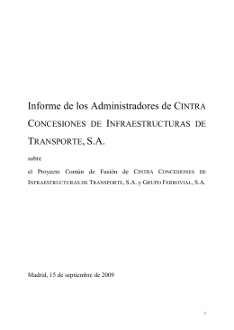 Informe de los Administradores de CINTRA