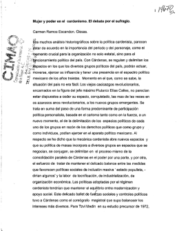 Mujer y poder en el cardenismo. El debate por el sufragio.