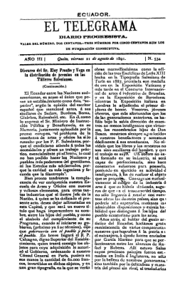 diario progresista Año III, núm. 534, viernes 21 de agosto de 1891