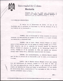 NO. 014 - Universidad de Colima