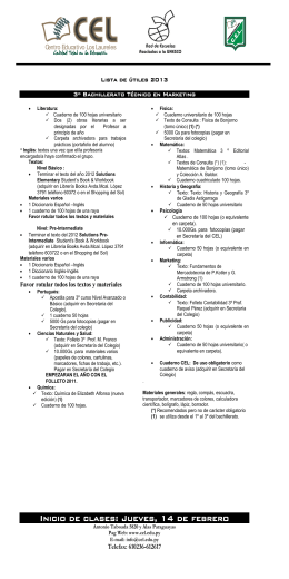 Lista de utiles 3ero_Marketing_2013