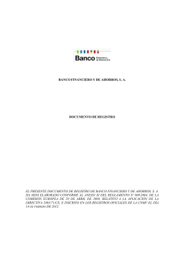 BFA Documento de Registro 2012