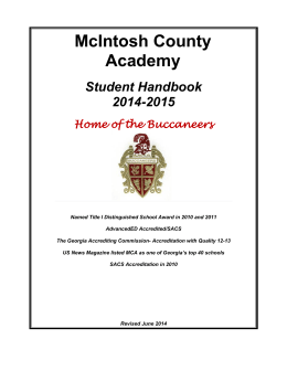MCA Student Handbook 2014-2015 - EBS