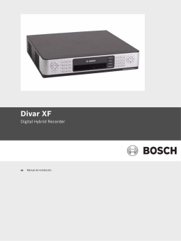 Divar XF - Bosch Security Systems