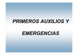 PRIMEROS AUXILIOS Y EMERGENCIAS