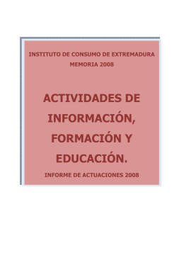 actividades de información, formación y educación.