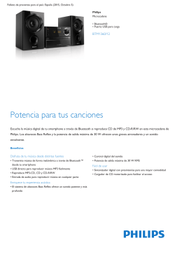 Product Leaflet: Microcadena con Bluetooth®