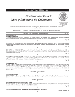 Miércoles 09 de enero del 2013 - Gobierno del Estado de Chihuahua