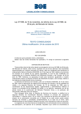 Ley 37/1998, de 16 de noviembre, de reforma de la Ley 24