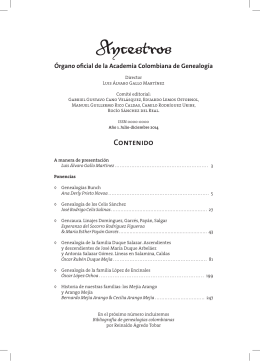 Revista Ancestros Volumen I - Academia Colombiana de Genealogía