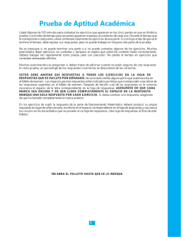 Prueba de Aptitud Académica - guia piense ii, examen y curso gratuito