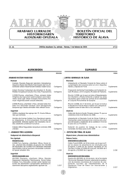 AURKIBIDEA SUMARIO - Diputación Foral de Álava