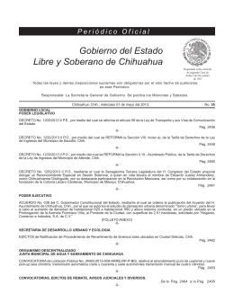 Miércoles 01 de mayo del 2013 - Gobierno del Estado de Chihuahua