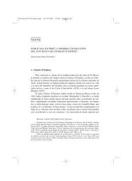 Publicada en Perú la primera traducción del Don Bosco de Charles