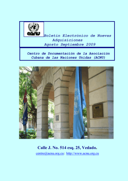 Boletin agosto-septiembre - Asociacion Cubana de las Naciones
