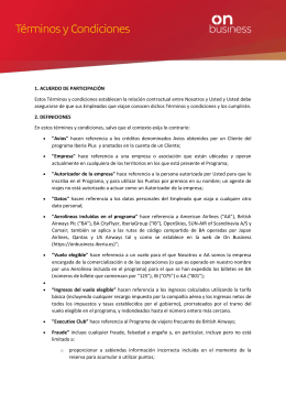 1. ACUERDO DE PARTICIPACIÓN Estos Términos y