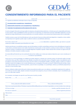 Consentimiento para el Paciente