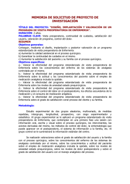 MEMORIA DE SOLICITUD DE PROYECTO DE INVESTIGACI&Oacute;N