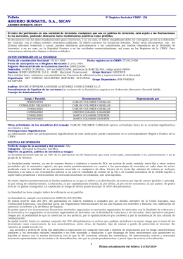 AHORRO BURSATIL, S.A., SICAV