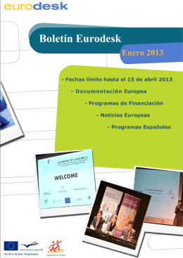 Boletín Eurodesk Enero 2013 - Programa Juventud en Acción