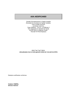 AXA AEDIFICANDI - Estatutos o Reglamento (2015-04