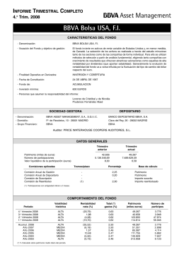 *Bolsa USA (4190) - BBVA Asset Management