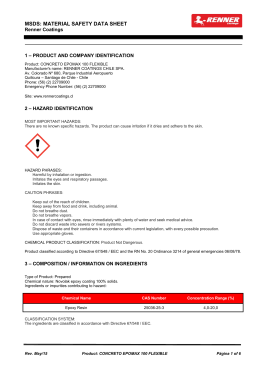 MSDS: MATERIAL SAFETY DATA SHEET