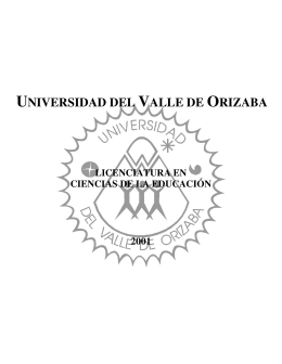 UNIVERSIDAD DEL VALLE DE ORIZABA