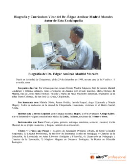 Biografía y Currículum Vitae del Dr. Édgar Amílcar
