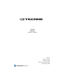 CE-350 Manual - Techne Calibration