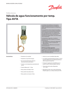 AVTA, Válvulas termostáticas con sensor de temperatura