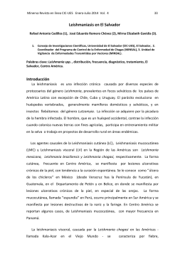 Leishmaniasis en El Salvador Introducción - Revista Minerva CIC-UES