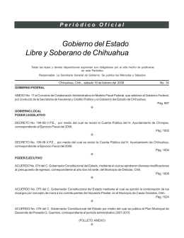 Sábado 16 de Febrero 2008 - Gobierno del Estado de Chihuahua