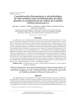 Caracterización físicoquímica y microbiológica de lodo residual