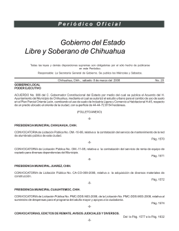 Sábado 8 de marzo 2008 - Gobierno del Estado de Chihuahua