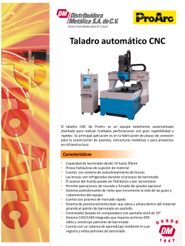 Taladro automático CNC - Distribuidora Metálica