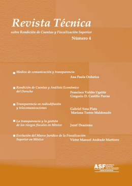 Revista técnica sobre rendición de cuentas y fiscalización superior