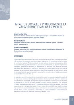 impactos sociales y productivos de la variabilidad climática