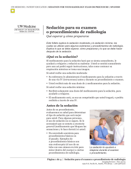 Sedación para su examen o procedimiento de radiología