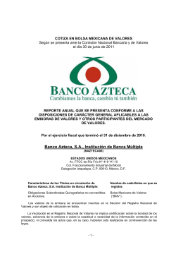 Informe Anual Banco Azteca 2010