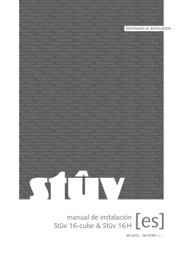 manual de instalación Stûv 16