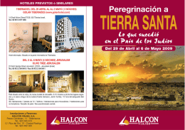 Tierra Santa 29 abril a 6 mayo 2009