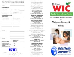 2015 Spanish WIC Outreach Brochure