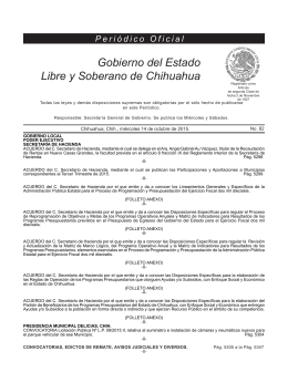 Miércoles 14 de octubre de 2015 - Gobierno del Estado de Chihuahua