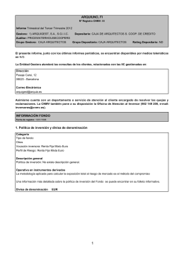 ARQUIUNO, FI INFORMACIÓN FONDO 1